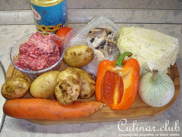Овощное рагу с фрикадельками