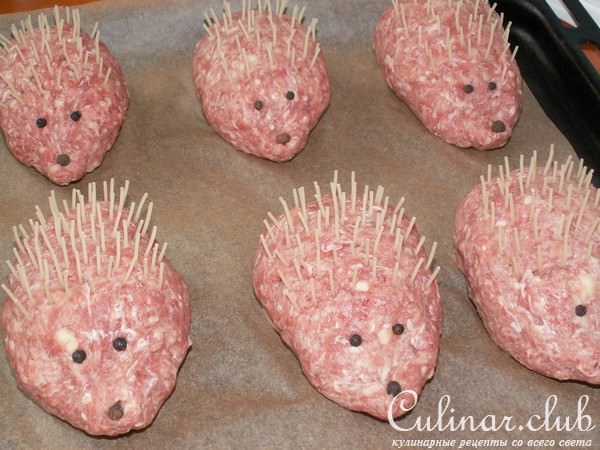 Мясные зразы "Ёжики колючие"