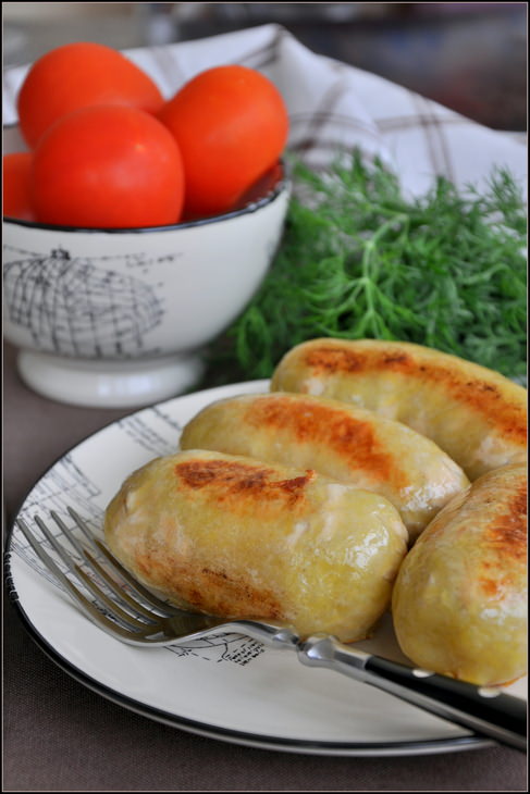 Колбаски картофельные с курицей