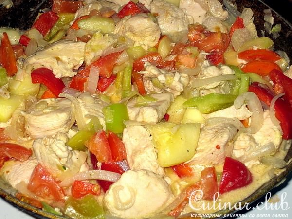 Лёгкий ужин из филе курицы (вариант)