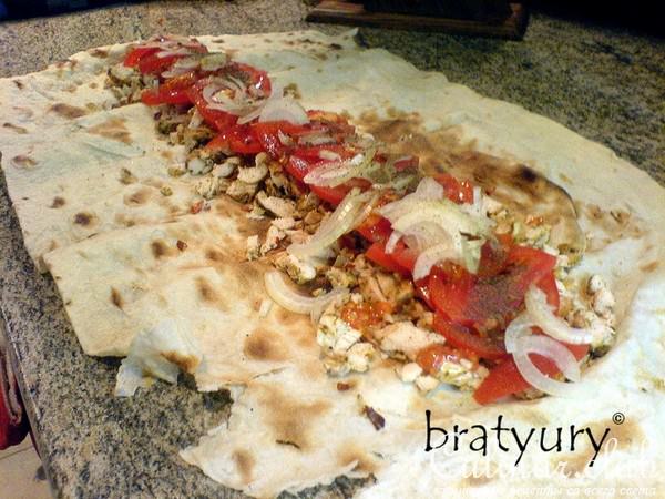 Шаурма (дюнер-кебаб) из куриного мяса размера XXXL