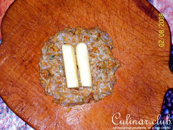 Зразы из лисичек под сметанно-сливочным соусом