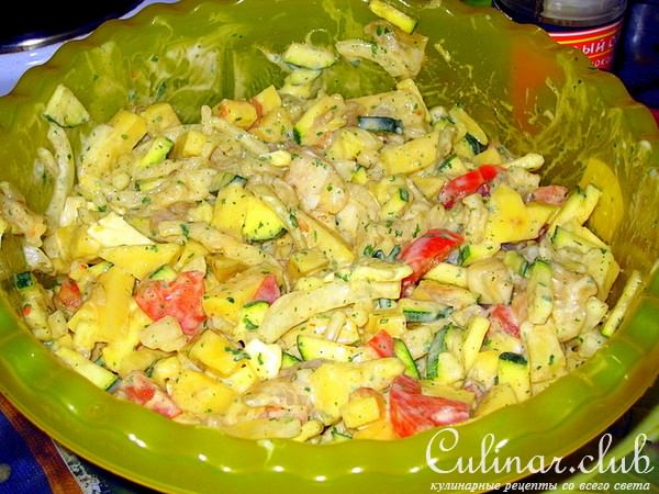Рыбка с овощами.