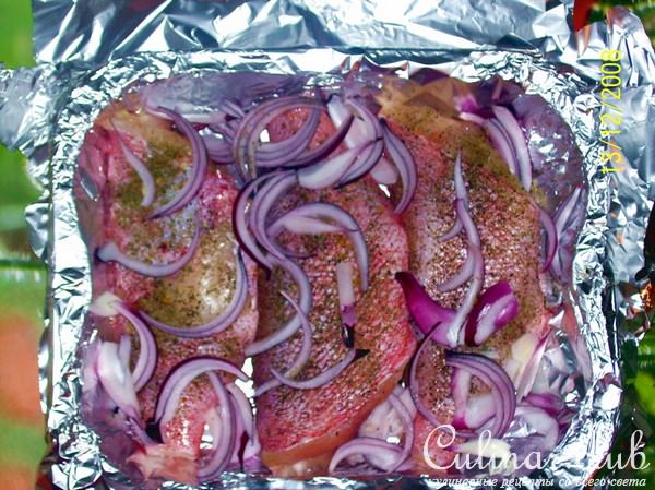 Окунь с апельсином