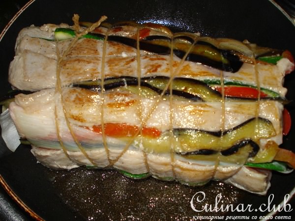Запечённая шейка с овощами