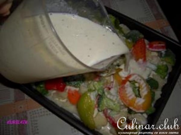 ЦВЕТНАЯ овощная запеканка