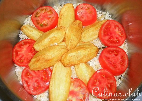 Маглюба ""Плов из курицы и овощей по иордански