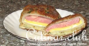 Капустный шницель с начинкой (вариант)