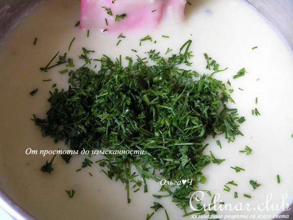 Картофельное пюре с зеленью и творожным сыром