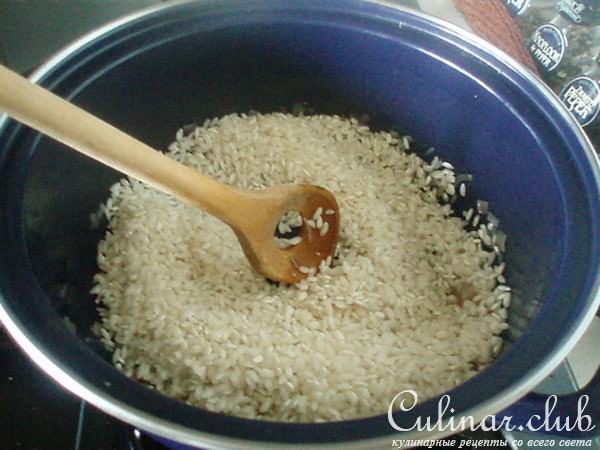 Ризотто чёрное с креветками