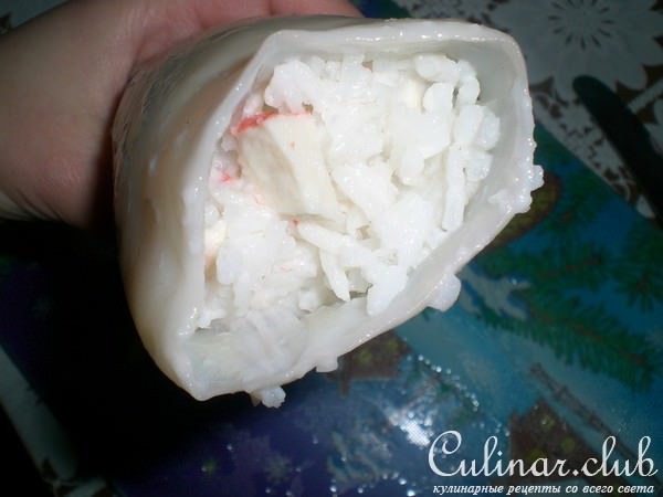Кальмар фаршированный