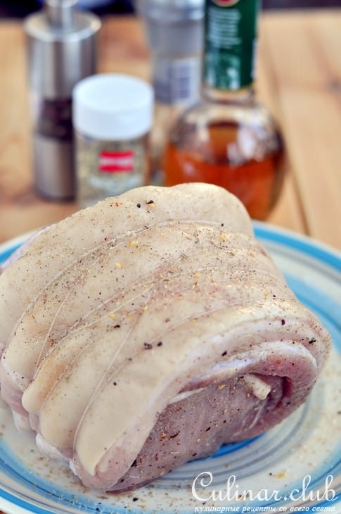 Запеченный свиной рулет (Arista in porchetta)