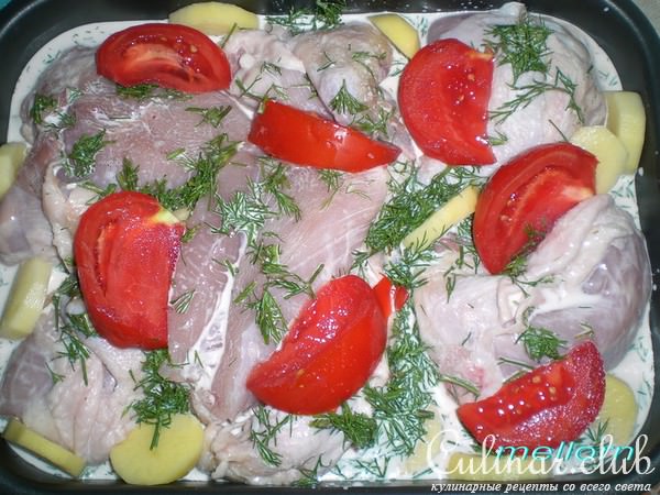 Курочка под сливками