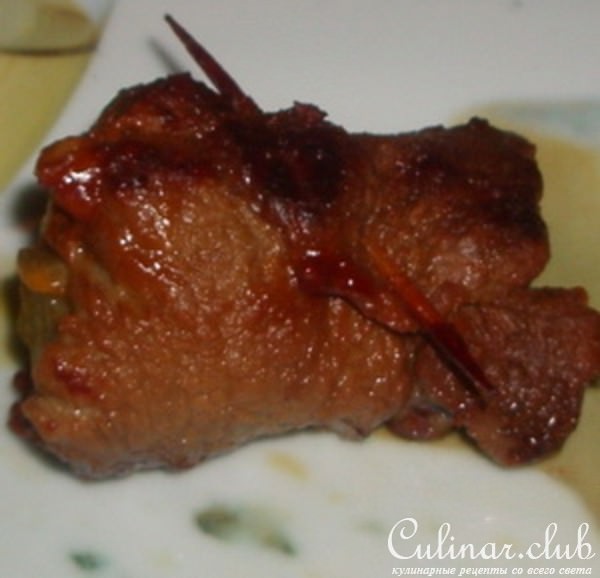 Мясные рулетики с начинкой