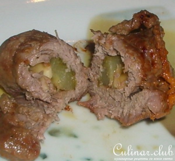 Мясные рулетики с начинкой