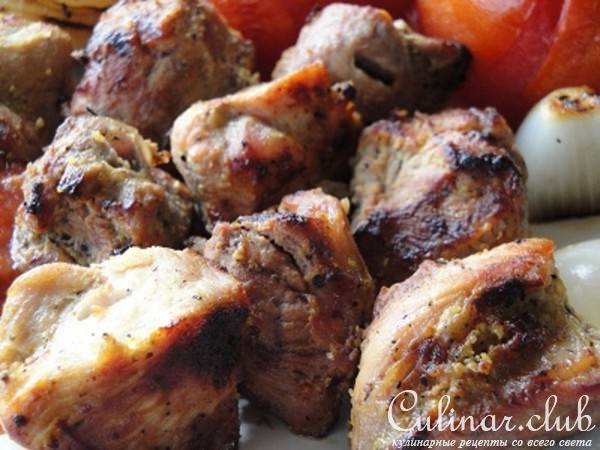 Шашлык в йогуртово-шафранновом маринаде !