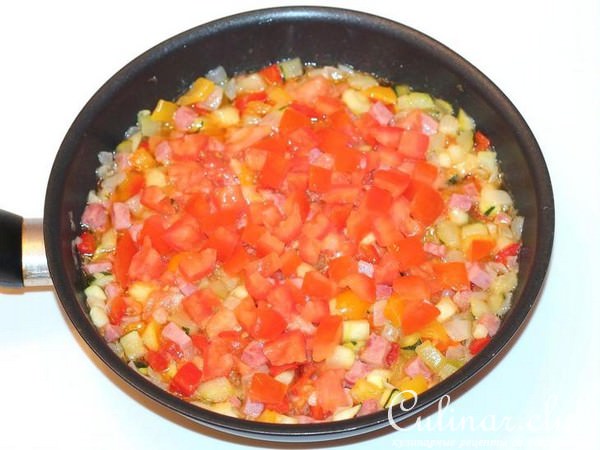 Писто манчего (овощи с ветчиной по-ламанчски)