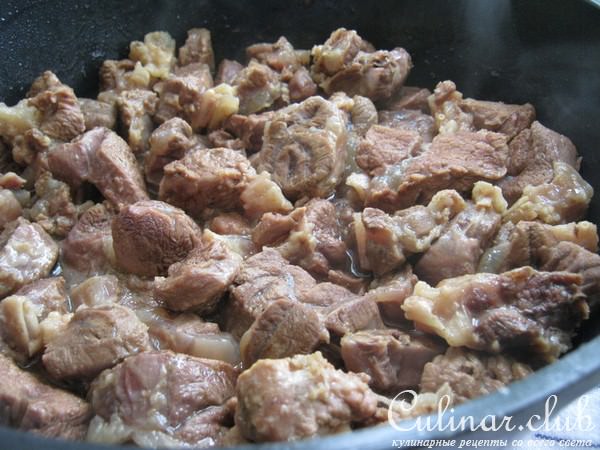 Телятина томлёная - "по-восточному".( с овощами и фейхоа)