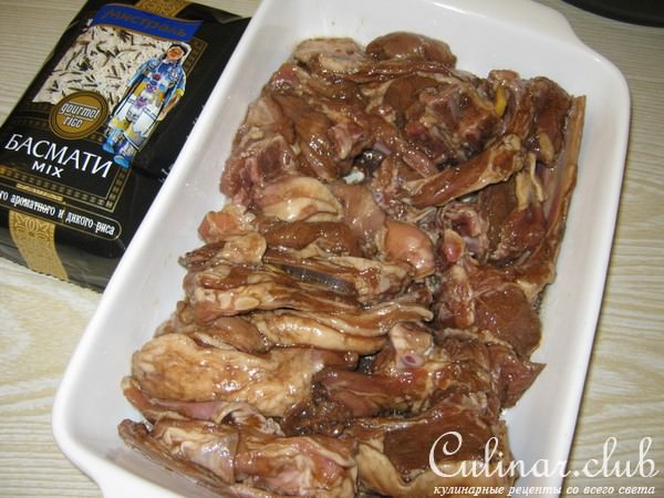Рёбрышки с ароматным рисом "микс".