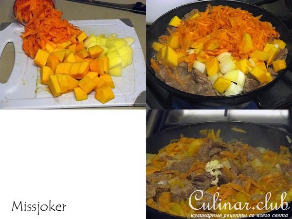 Пшенично-мясная запеканка