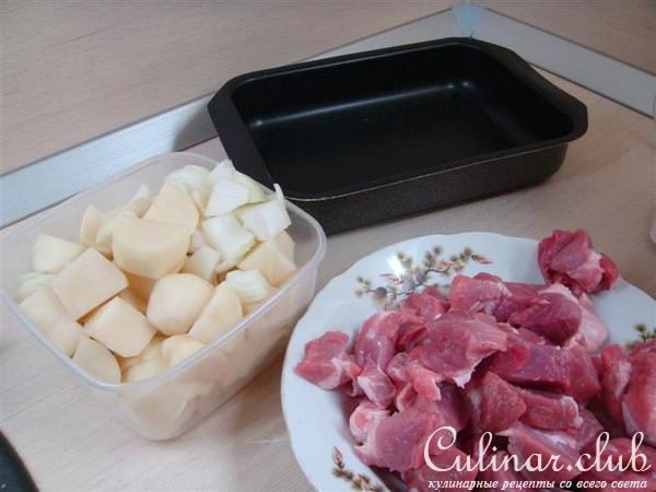 Жаркое из мяса с картофелем