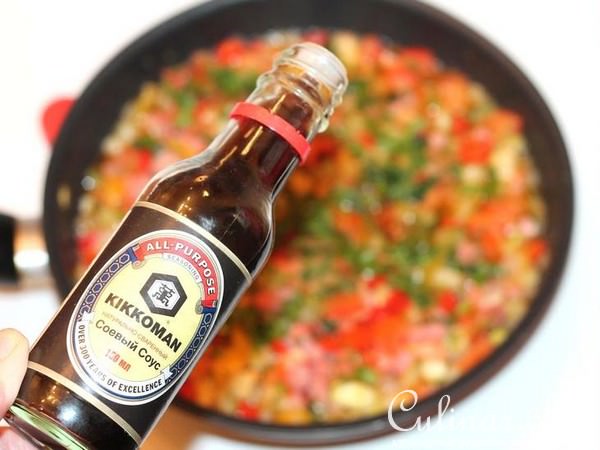 Писто манчего (овощи с ветчиной по-ламанчски)