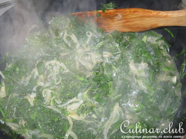 Мясо с зеленью -"сябзи гоурма"
