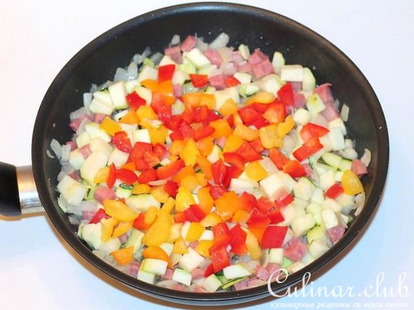 Писто манчего (овощи с ветчиной по-ламанчски)