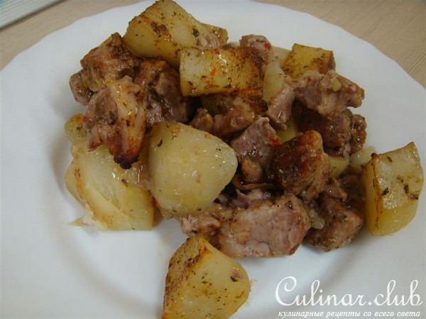 Жаркое из мяса с картофелем