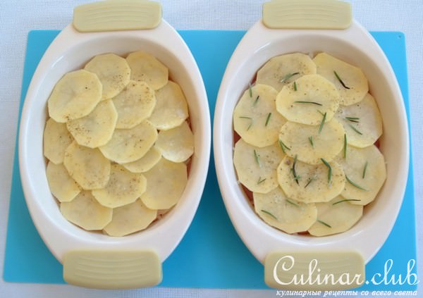 Мясо запеченное под картофелем а-ля дофине