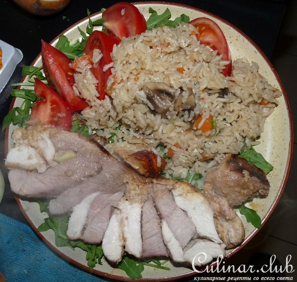 мясо полосатое с рисом ароматным