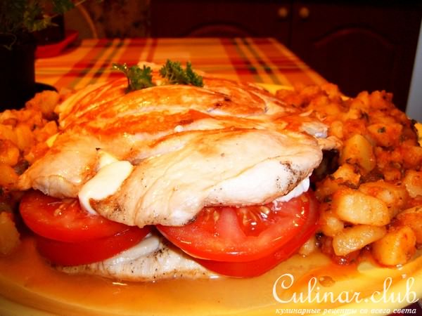 МНОГОЭТАЖНАЯ ГРУДКА С НАЧИНКОЙ "MOZZARELLA"