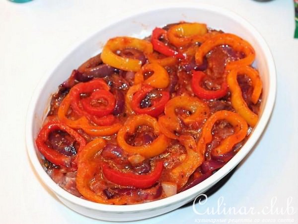 Мясо запеченное с перцем по-мексикански