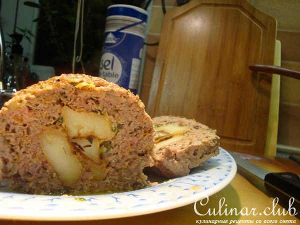 Мясной хлеб с картофельной начинкой