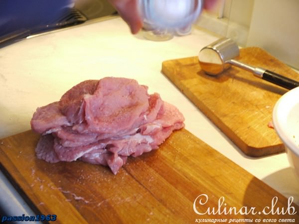 Fuldaer Sack (Свинной шницель фаршированный фетой)