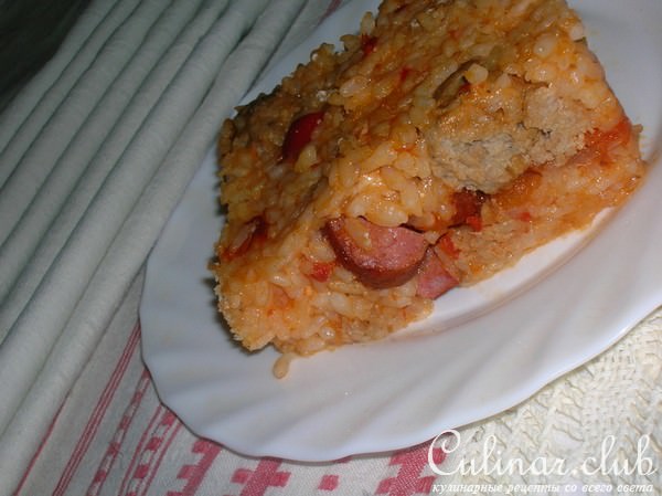САРТУ ( рисовый "пирог" со сборной мясной начинкой)