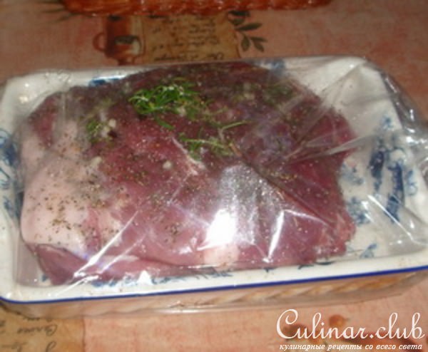 Свинина, запеченая с травами (почти по-тоскански)