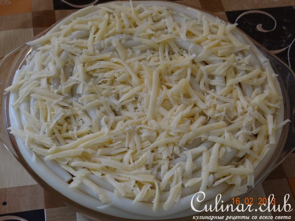 Макаронный пирог с начинкой