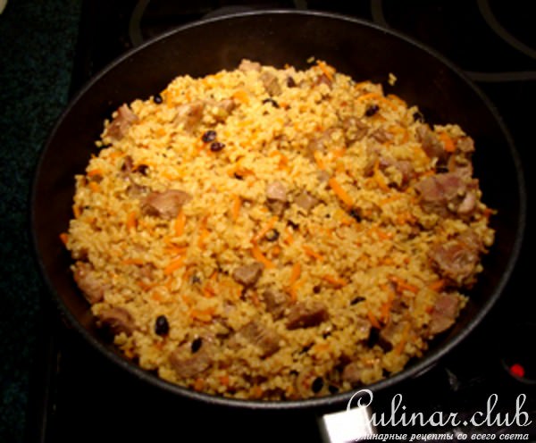 Плов ну очень восточный ( с бараниной и булгуром)