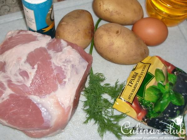 Мясо в картофельной корочке