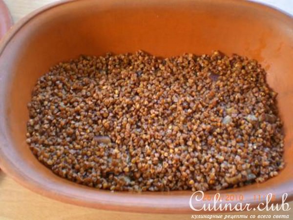Гречка со свининой в горшочке(вариант)