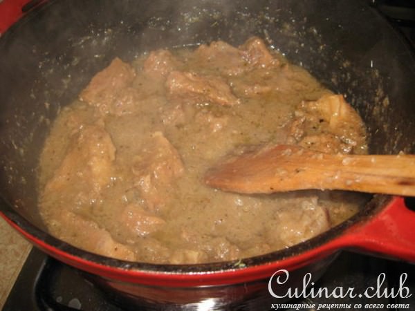 Мясо тушеное кисло-сладкое,мамино