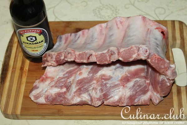 Праздничная корона из свиных ребрышек