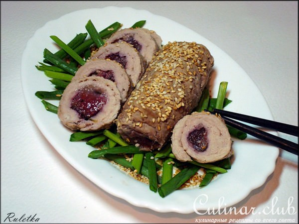 Мясные рулеты "Сливовая долина" (японские мотивы).