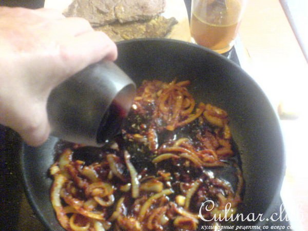 луковая говядина и шпецле