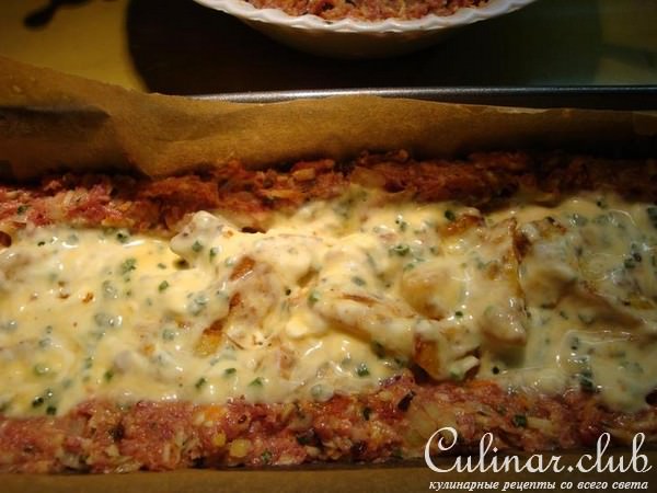 Мясной хлеб с картофельной начинкой