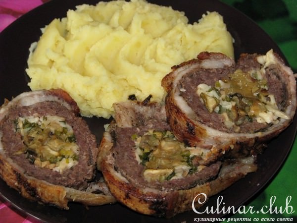 Мясной рулет в одёжке