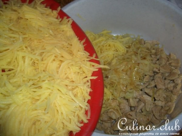 Запеканка из свинины с картофелем
