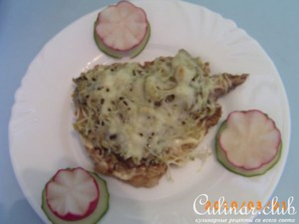 Мясо в "грибной шапке"