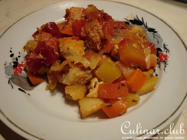 ОВОЩНОЕ РАГУ С МЯСОМ (ни капли масла!)